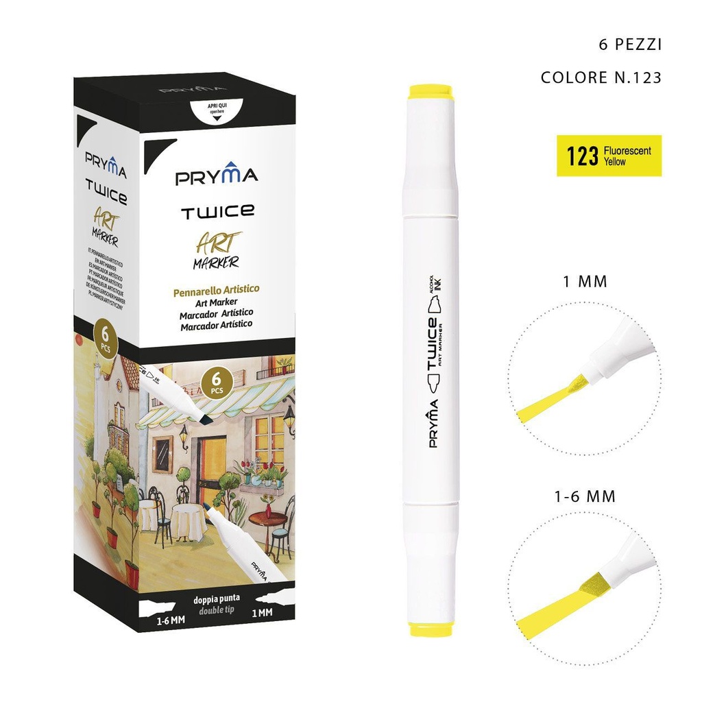 Ratolador de Doble Punta 2-5/3mm Col. 123 - Marcador