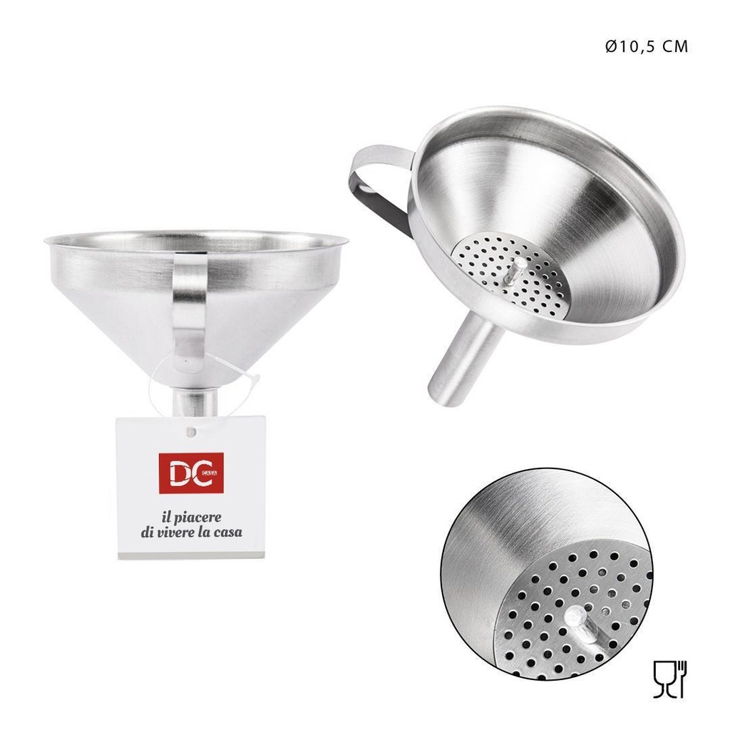 Embudo de acero 10.5x10.2 cm - Utensilios de cocina