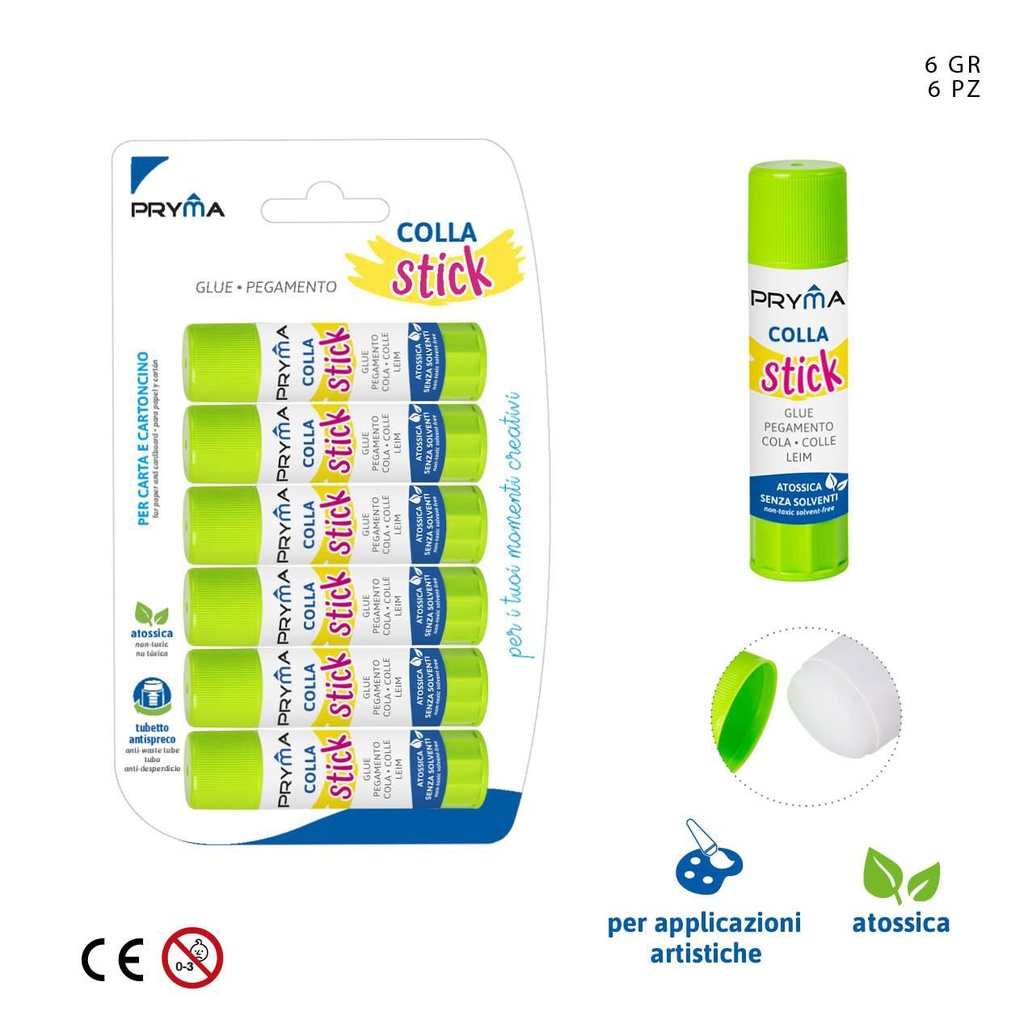 Pegamento en barra 6 g 6 piezas - Material de manualidades