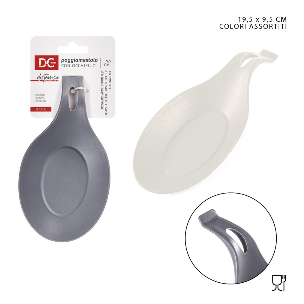 Reposa cucharas de silicona 19.5x9.5x2.7 cm - Utensilios de cocina