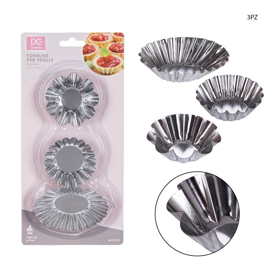 Molde de aluminio 3 pcs - Utensilios de repostería