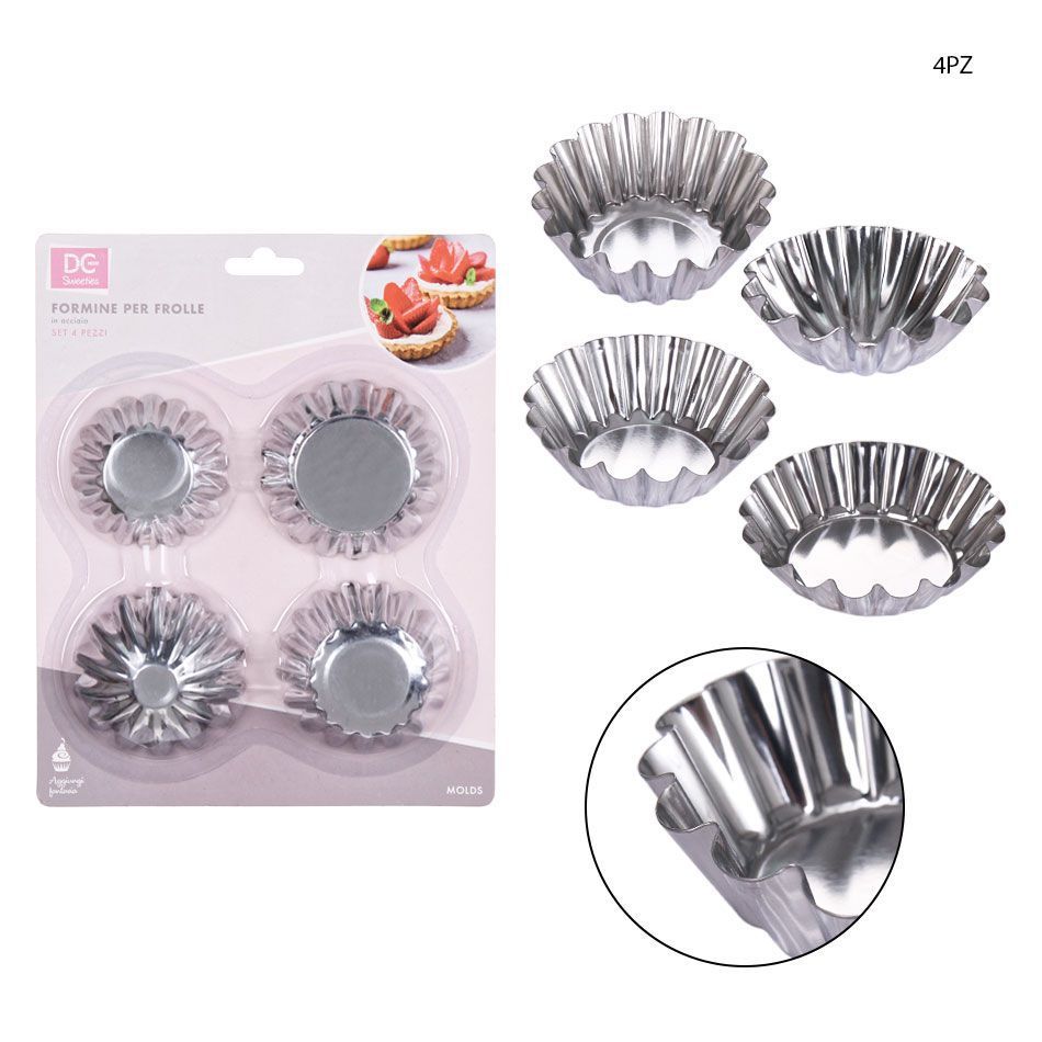 Molde de aluminio 4 piezas - Utensilios de repostería
