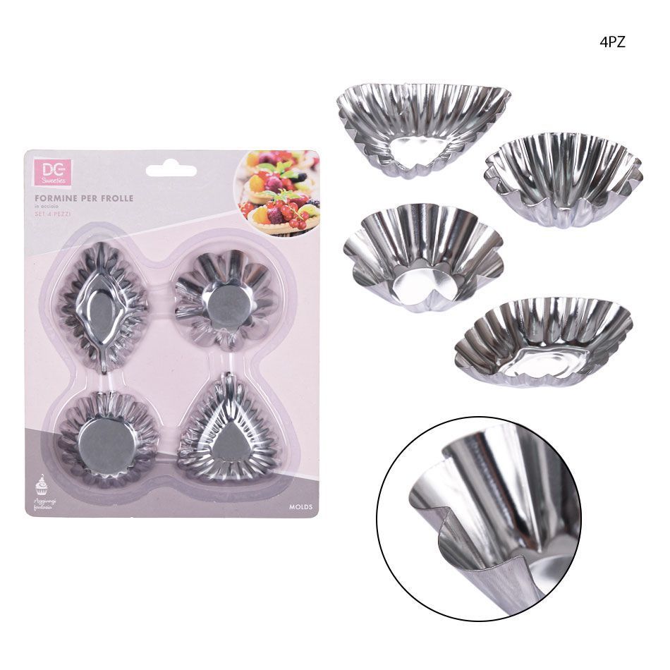 Molde de aluminio 4 piezas - Utensilios de repostería