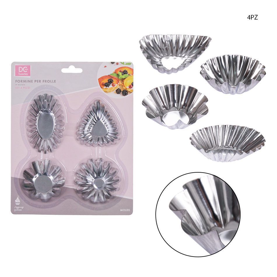 Molde de aluminio 4 piezas - Utensilios de repostería