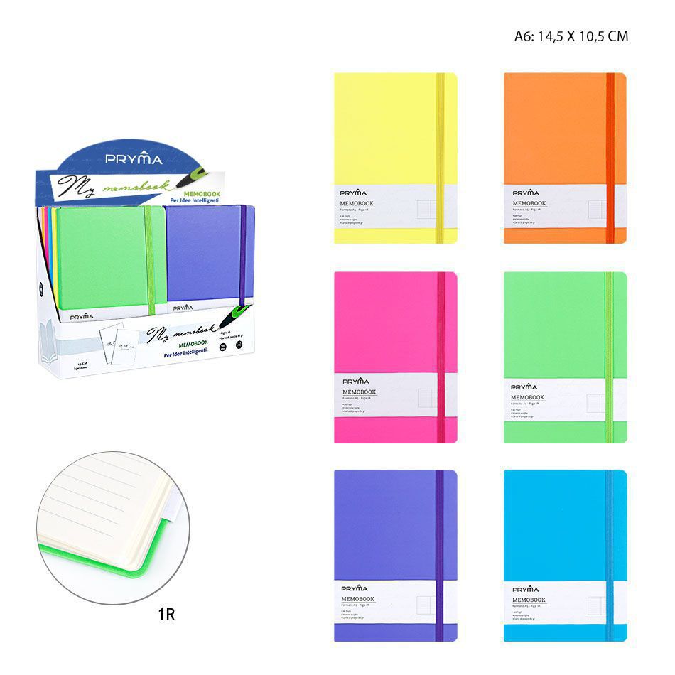 Libreta A6 96 hojas color fluorescente - Papelería