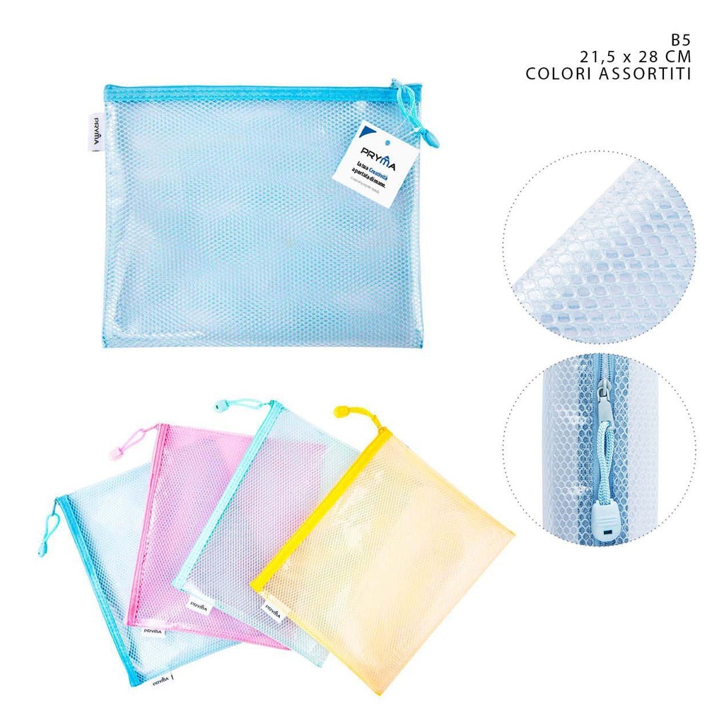 Bolsa de archivo con cremallera B5 21.5x28cm - Archivos y organización