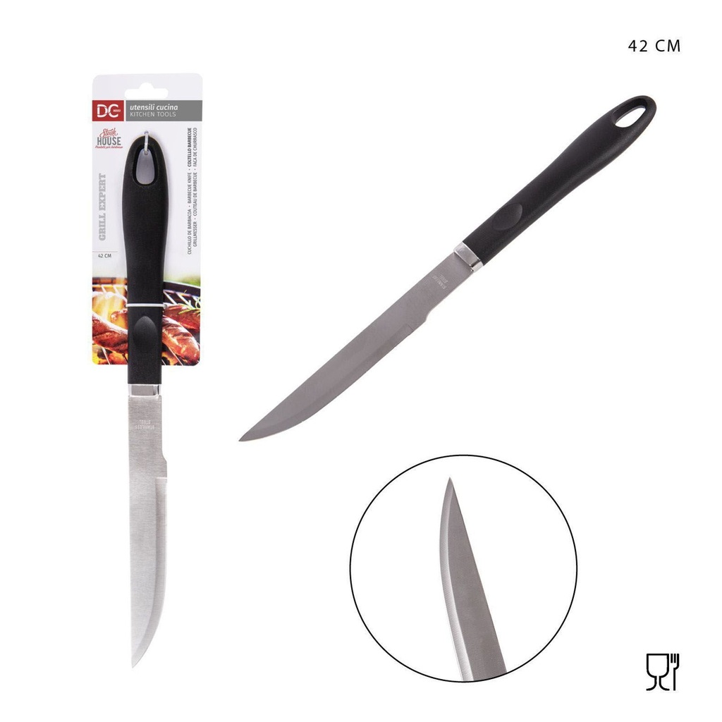Cuchillo para barbacoa de acero 42 cm - Utensilios de barbacoa