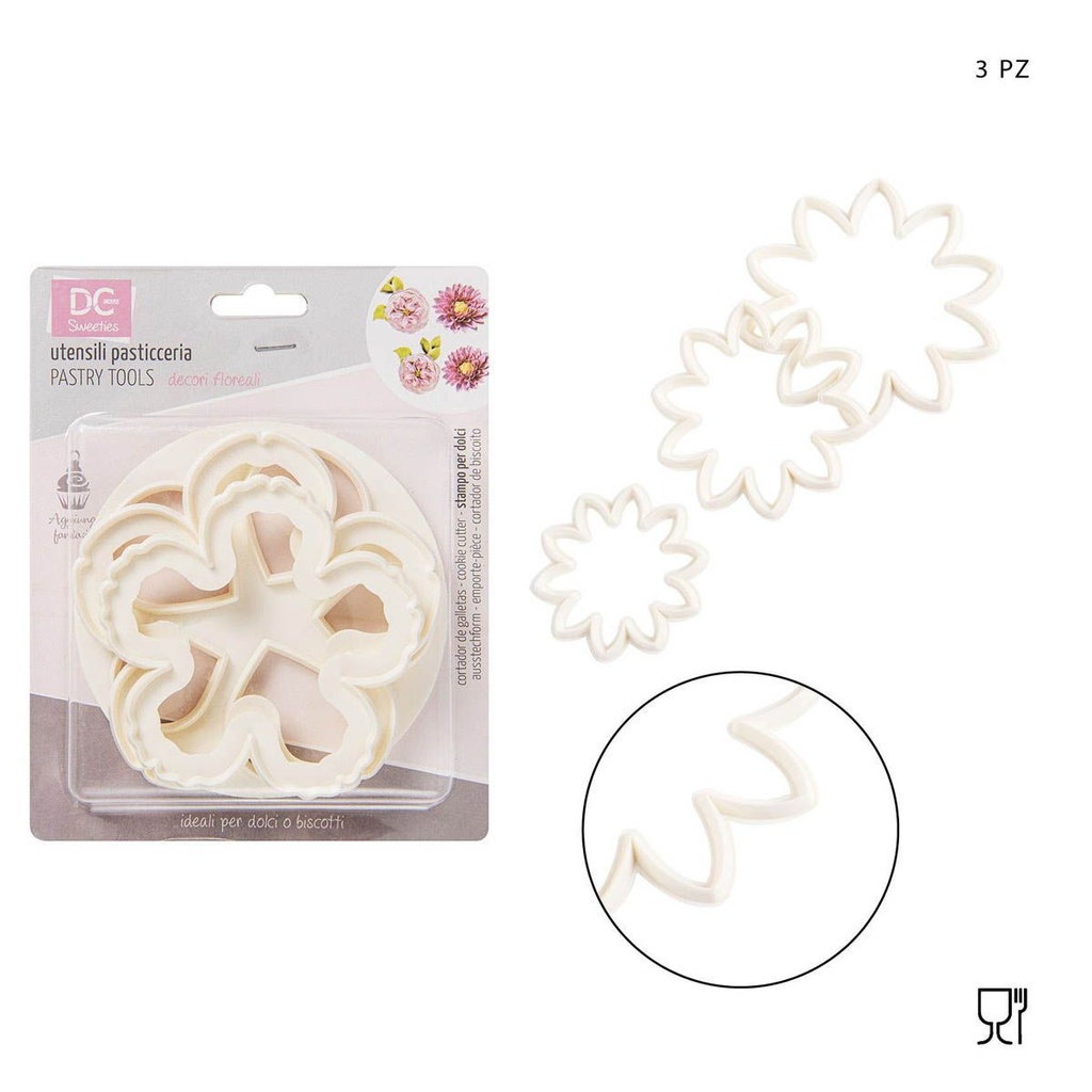 Molde de flor 3 piezas - Utensilios de cocina