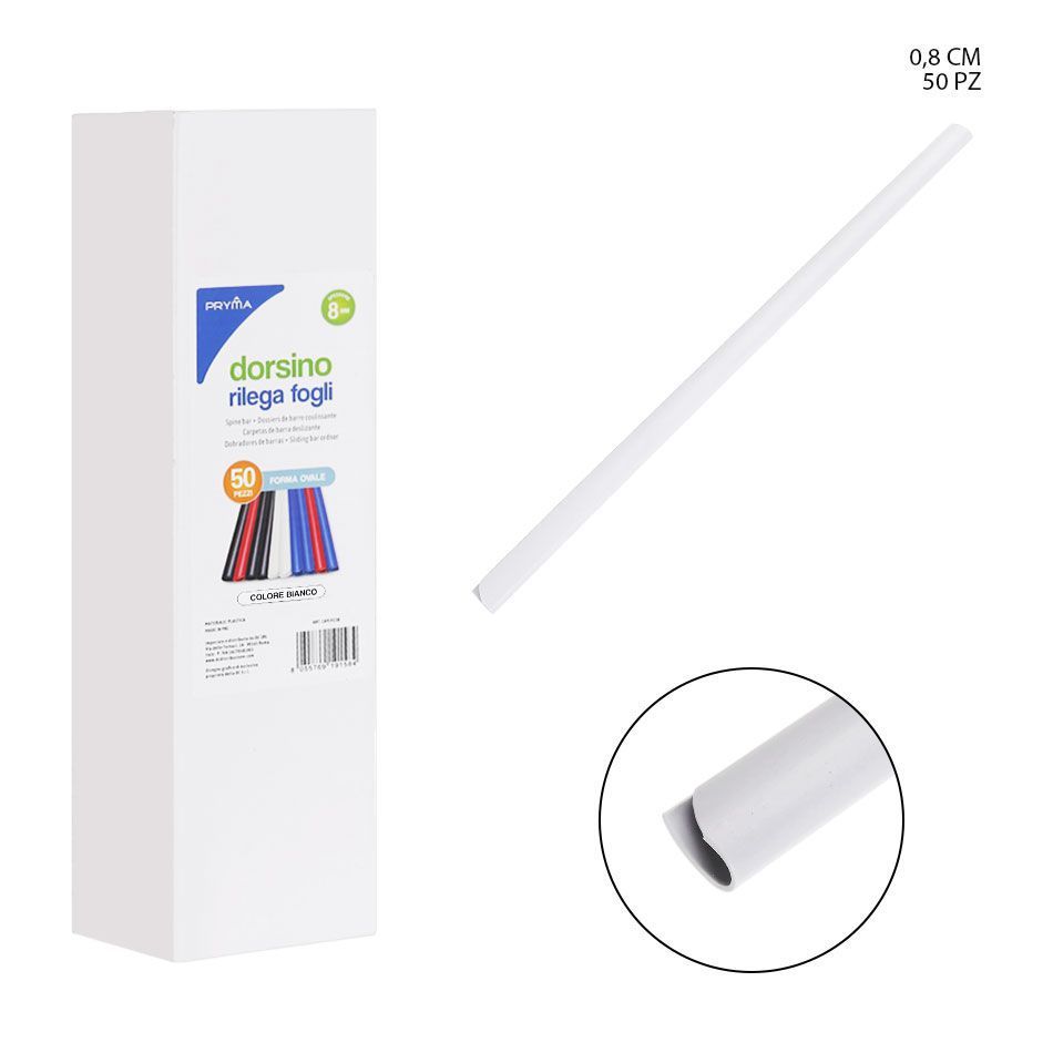 Varilla encuadernadora 8mm 50pz - Artículos de oficina