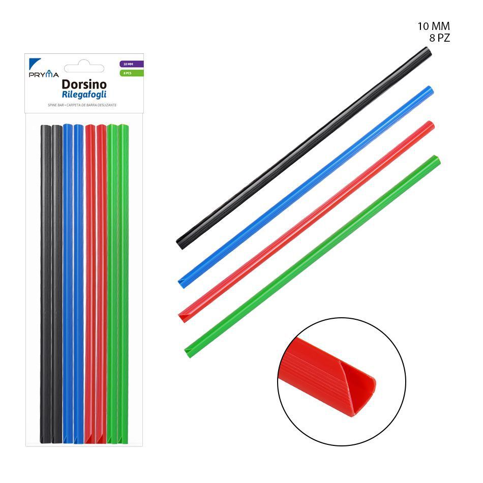 Varilla encuadernadora 10mm 8pz - Artículos de papelería y varillas