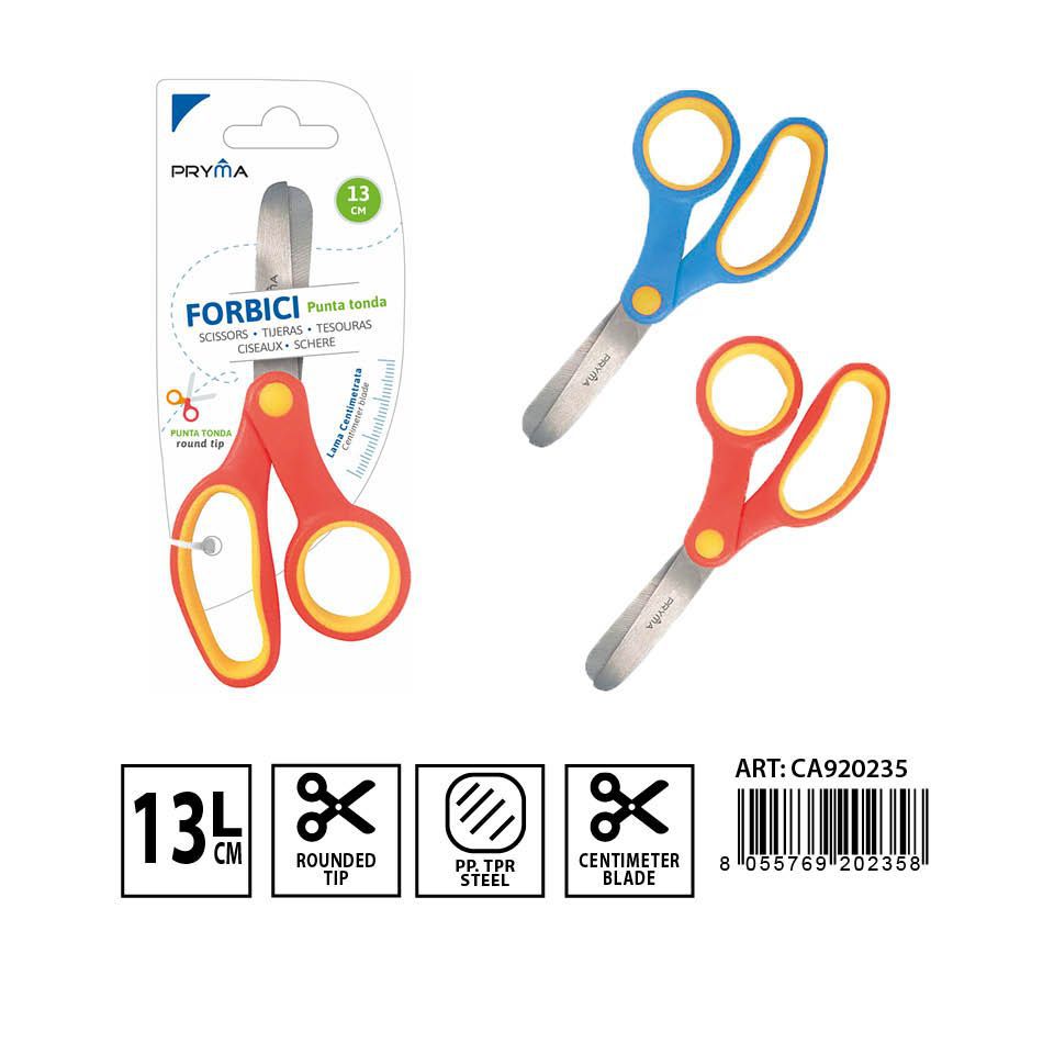 Tijeras con regla Soft Touch 13cm - Artículos de papelería