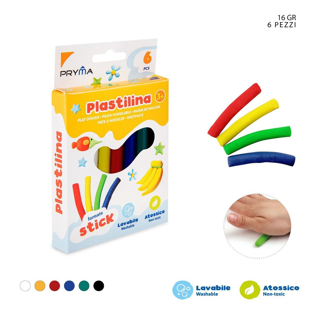 Plastilina 16G 6PZ - Material de manualidades