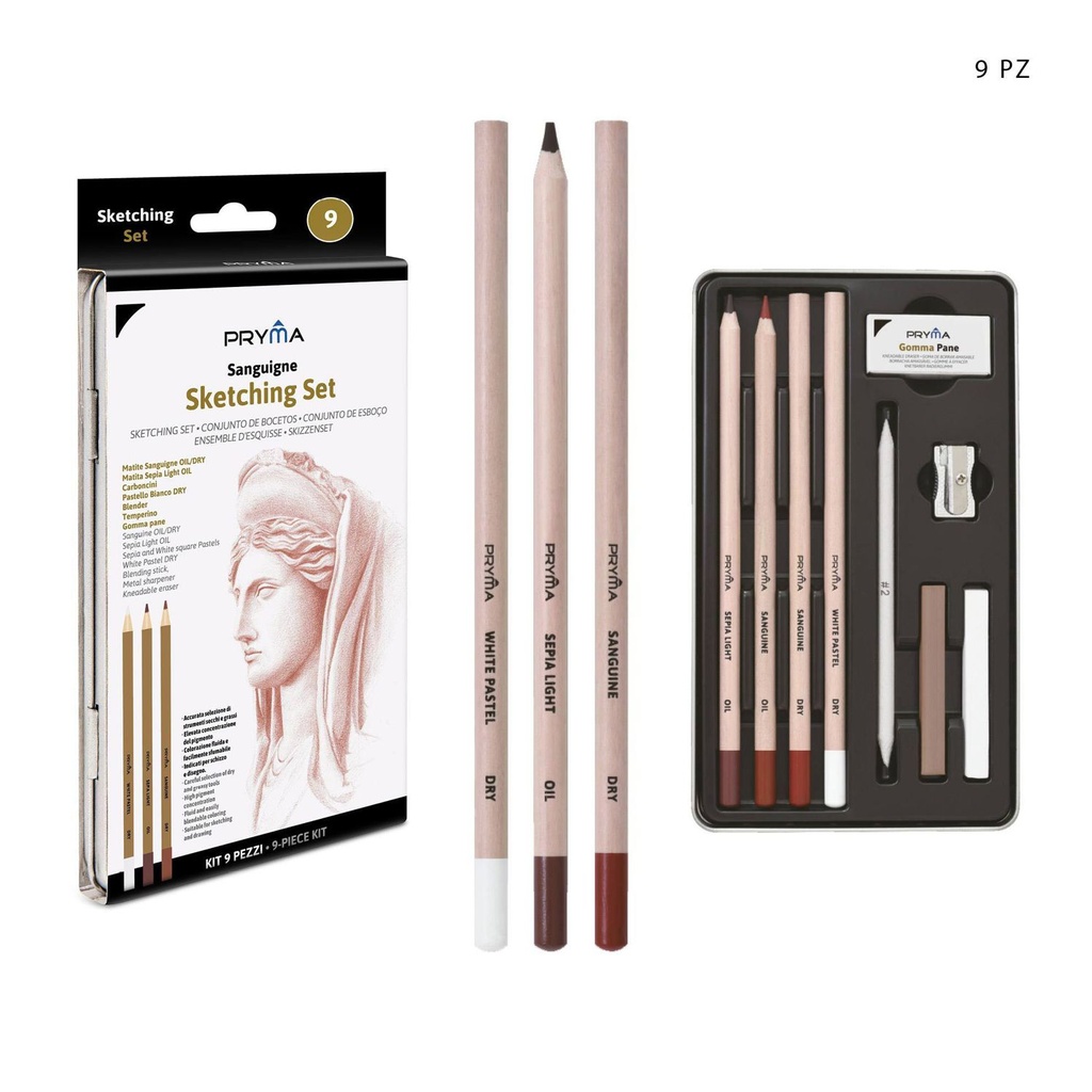 Set de bocetos 9 piezas - Material para bellas artes
