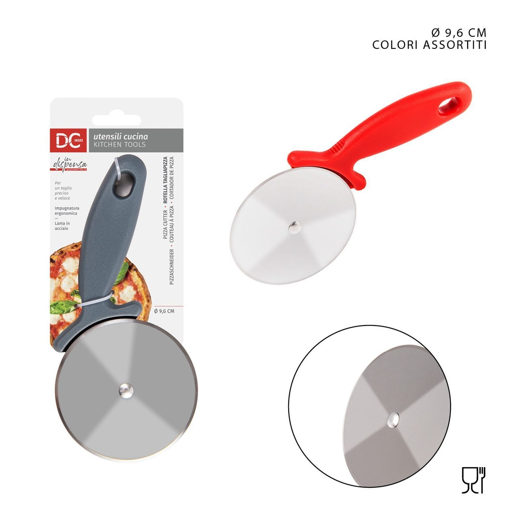 Cortador de pizza de acero 20.7x9.6 cm - Utensilios de cocina y cortadores