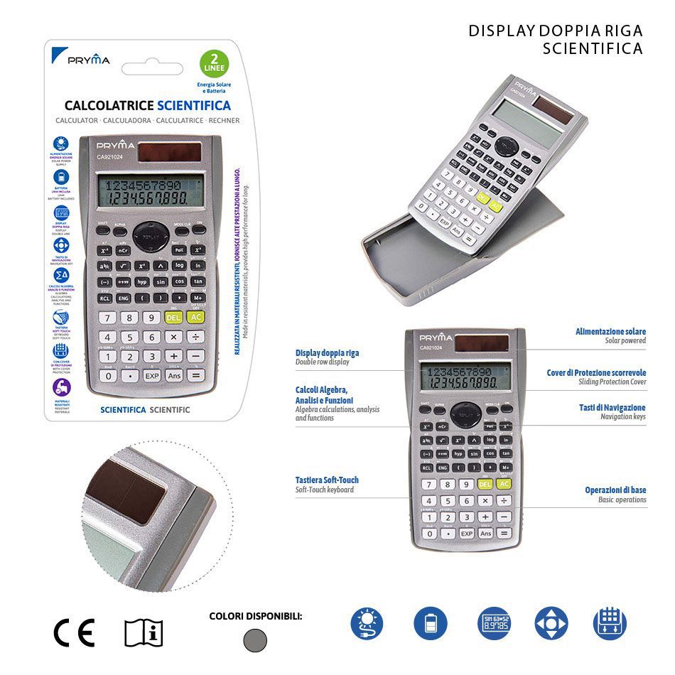 Calculadora científica 156x85x20mm energía solar - Productos de oficina