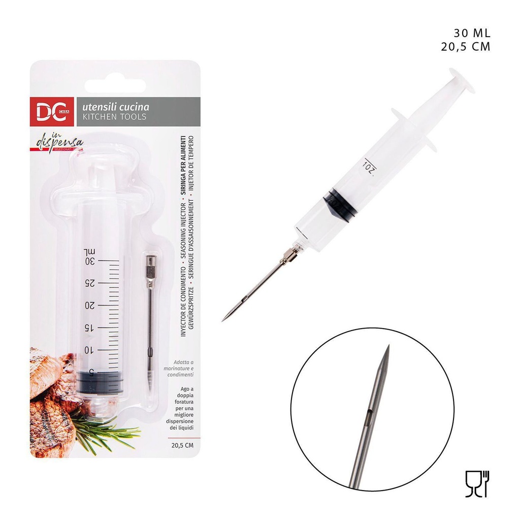 Inyector para alimentos 30ML 20.5x4.3 cm - Utensilios de cocina y jeringas