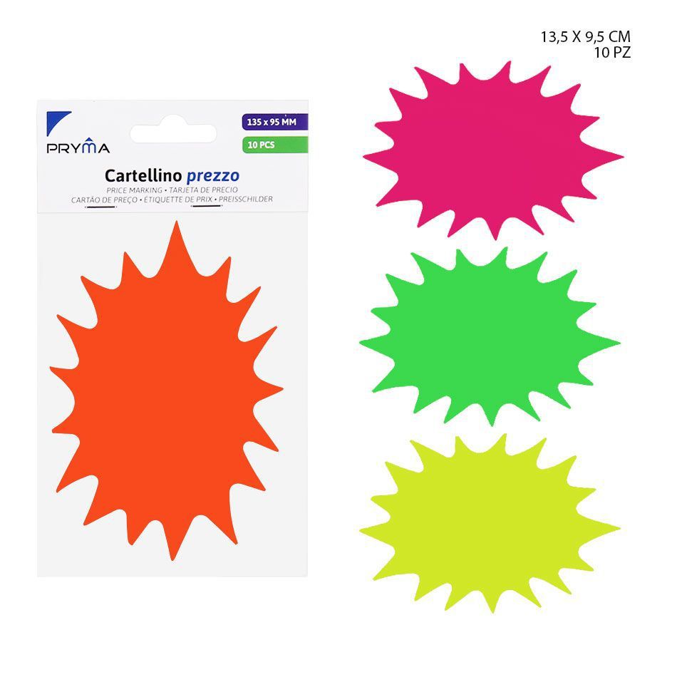 Etiqueta de precio ovalada 13.5x9.5 cm 10 pcs - Papelería y etiquetas