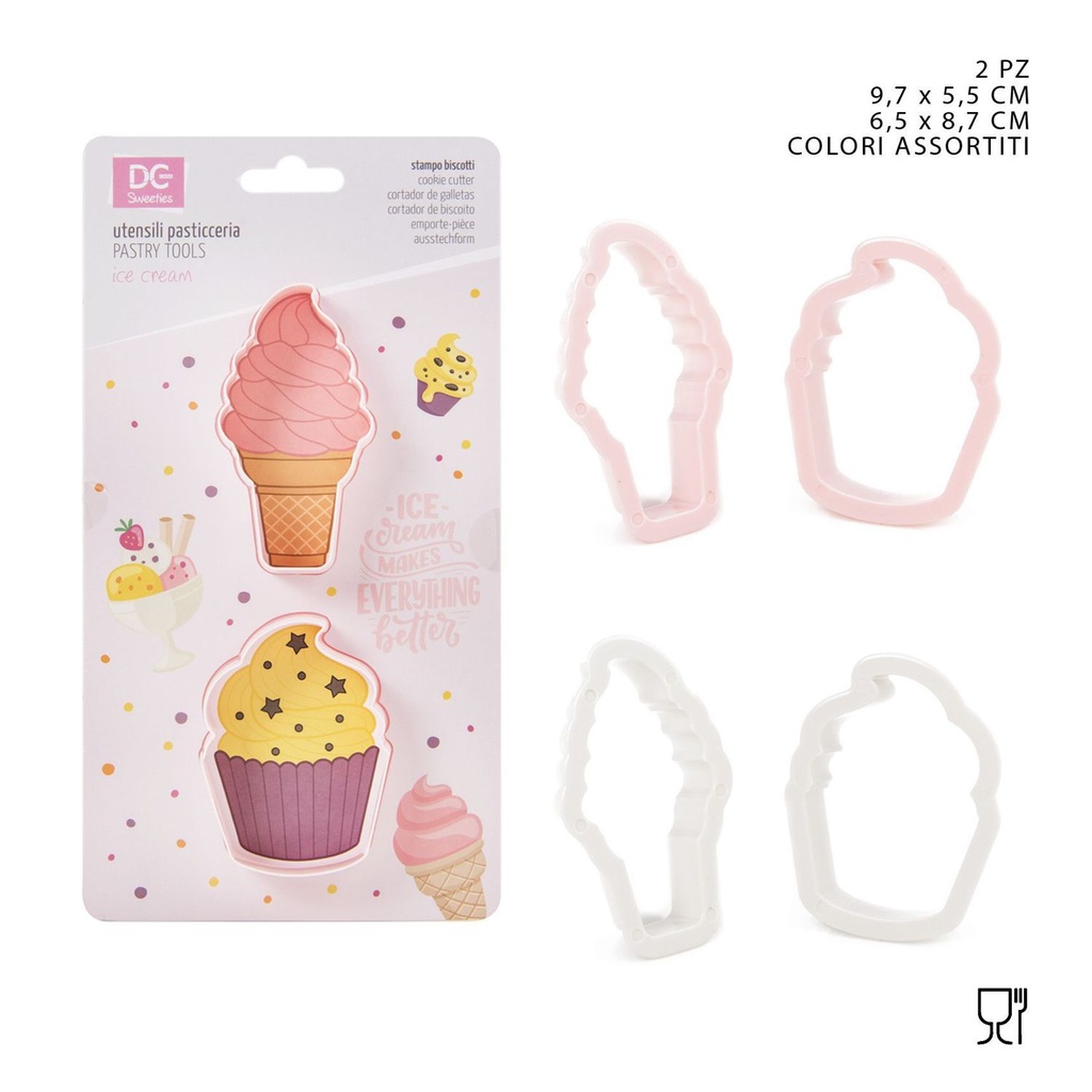Moldes de dulces de plástico 9.7 x 5.5 - 6.5 x 8.7 cm - Set de 2 - Utensilios de cocina