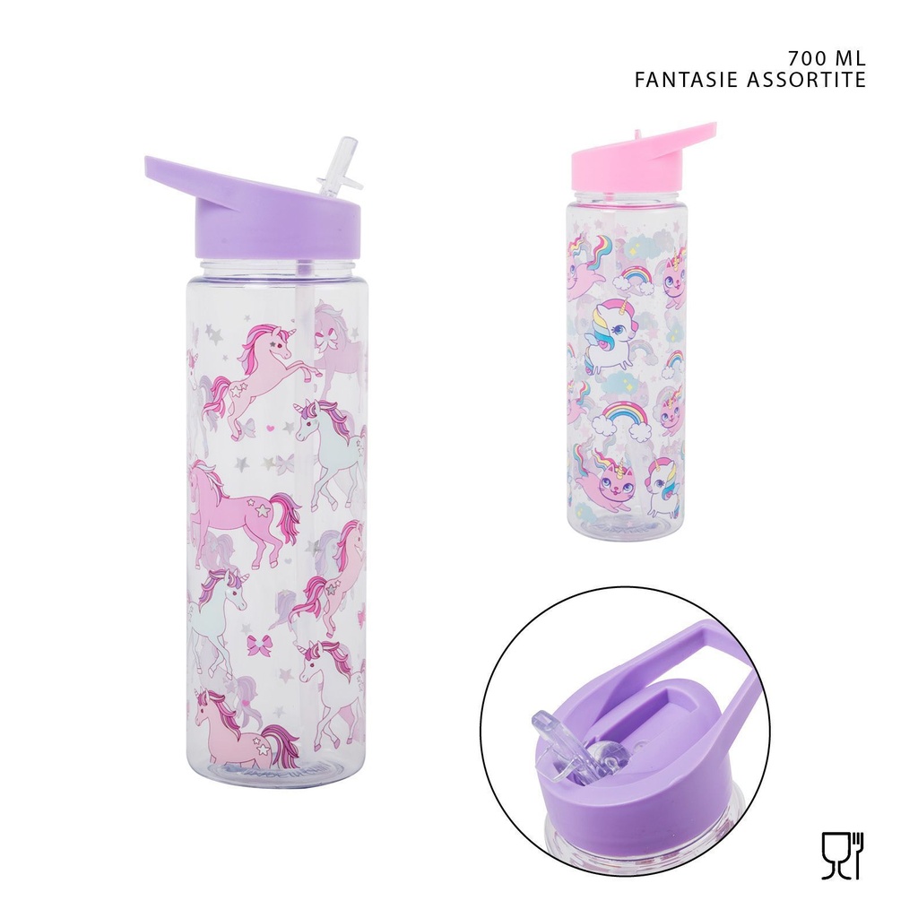 Botella de agua de plástico 700 ml - Utensilios para bebida