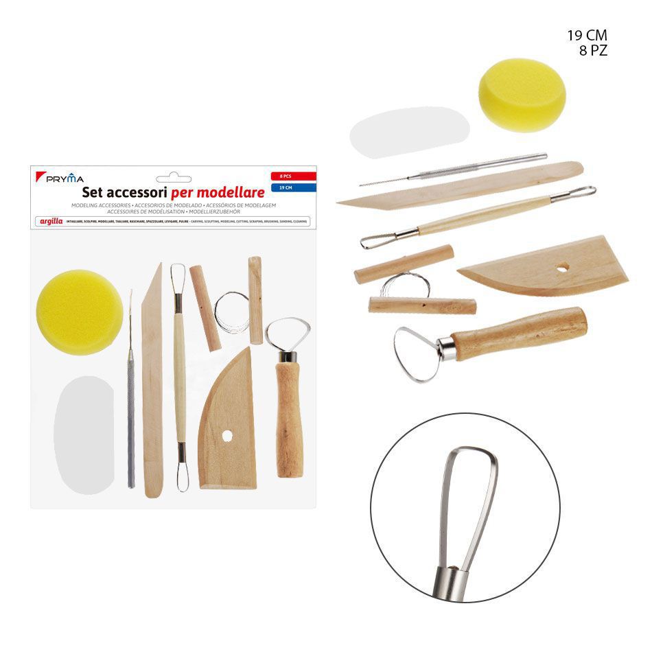 Accesorios de plastilina 19 cm 8 piezas - Material artístico