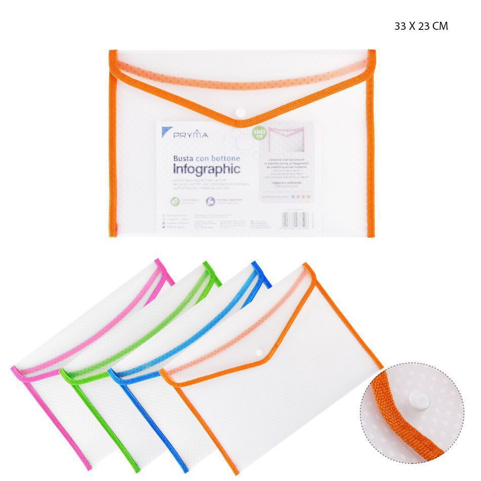 Carpeta botón A4 33X23CM - Accesorios de oficina
