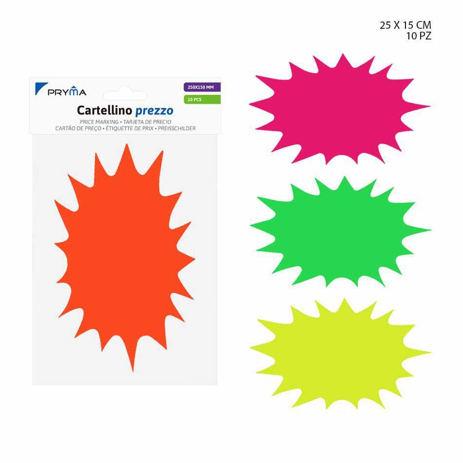 Etiqueta de precio ovalada 25x15 cm 10 piezas - Papelería