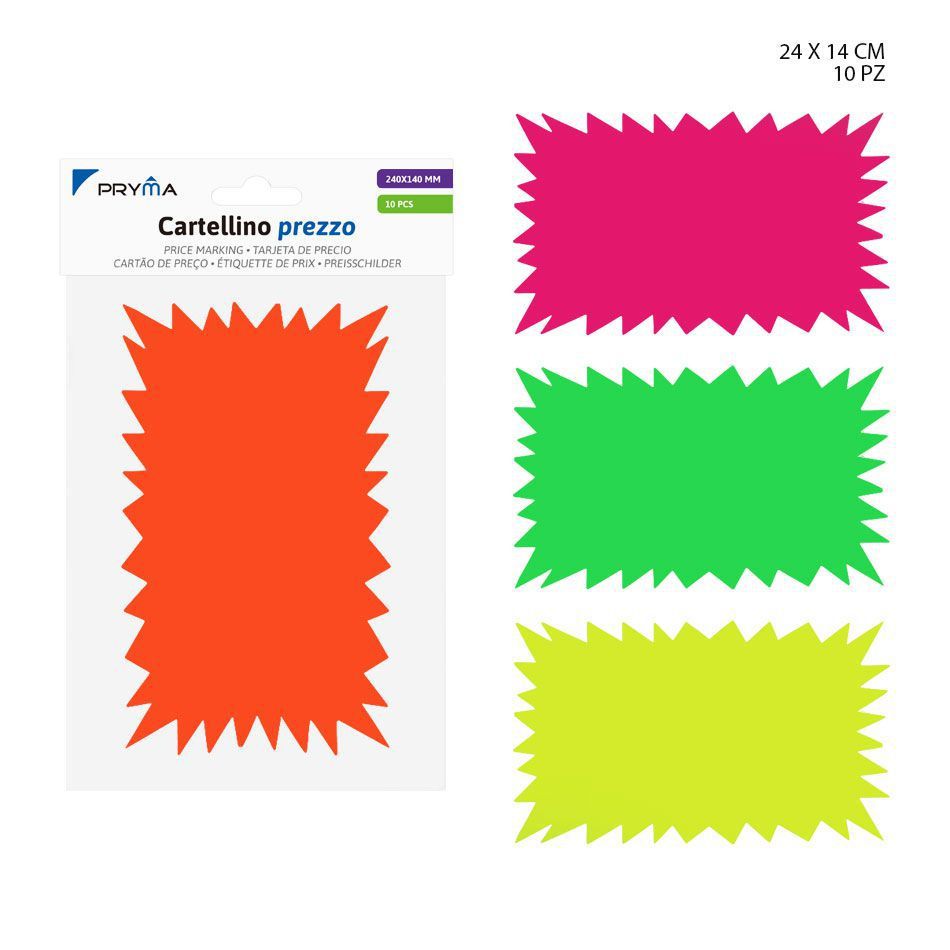 Etiqueta de precio rectangular 24x14cm 10 piezas para etiquetado