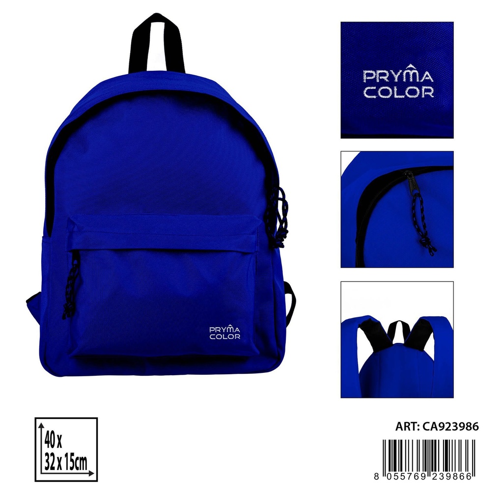 Mochila escolar azul 40x31x15 cm - Mochilas