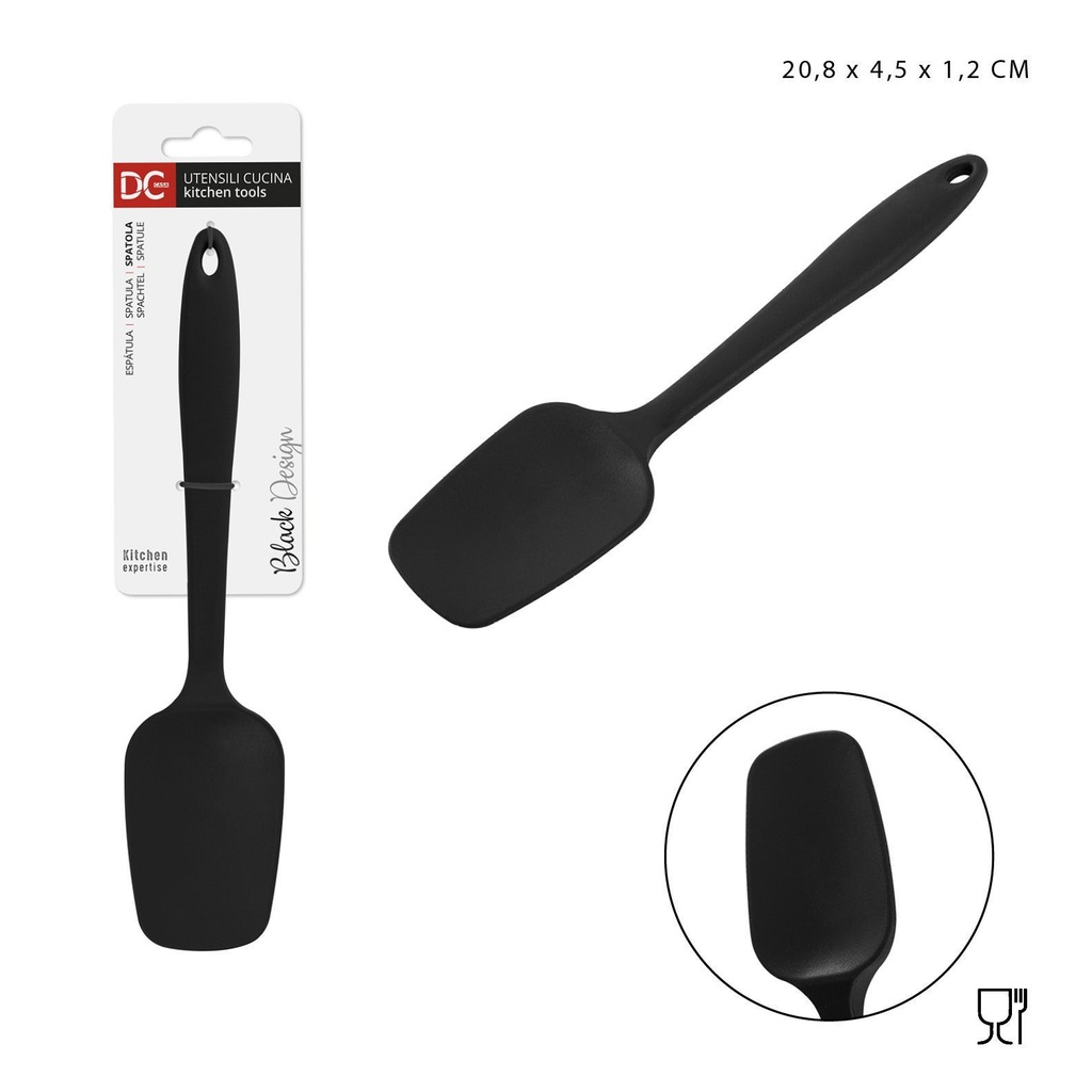 Espátula de silicona 20.8x4.5x1.2 cm - Utensilio de cocina