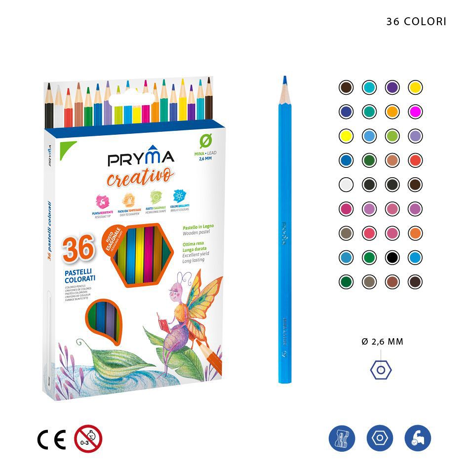 Lápices de colores Creativo 36 piezas para dibujo