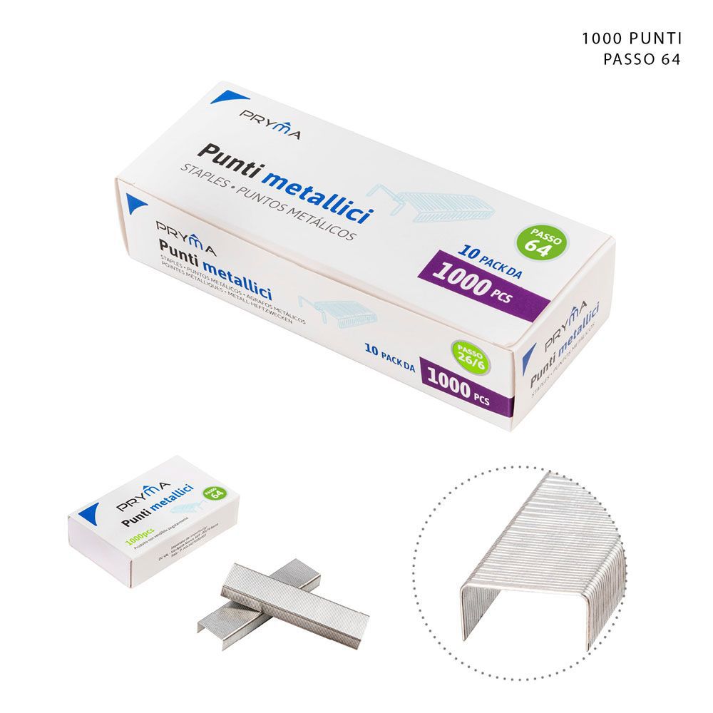 Grapas de metal 64,1000pzs x10 - Material de oficina