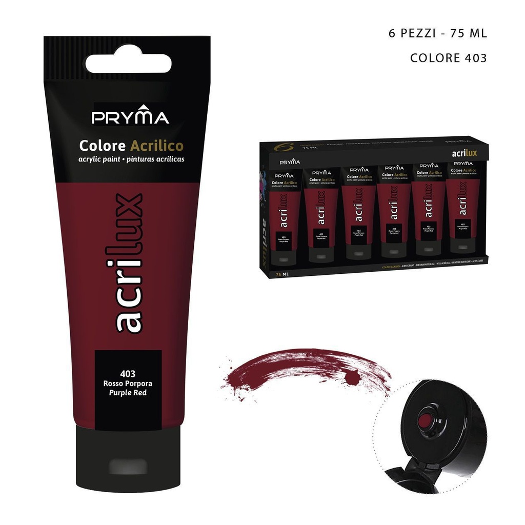 Pintura acrílica 75ml N.403 rojo púrpura