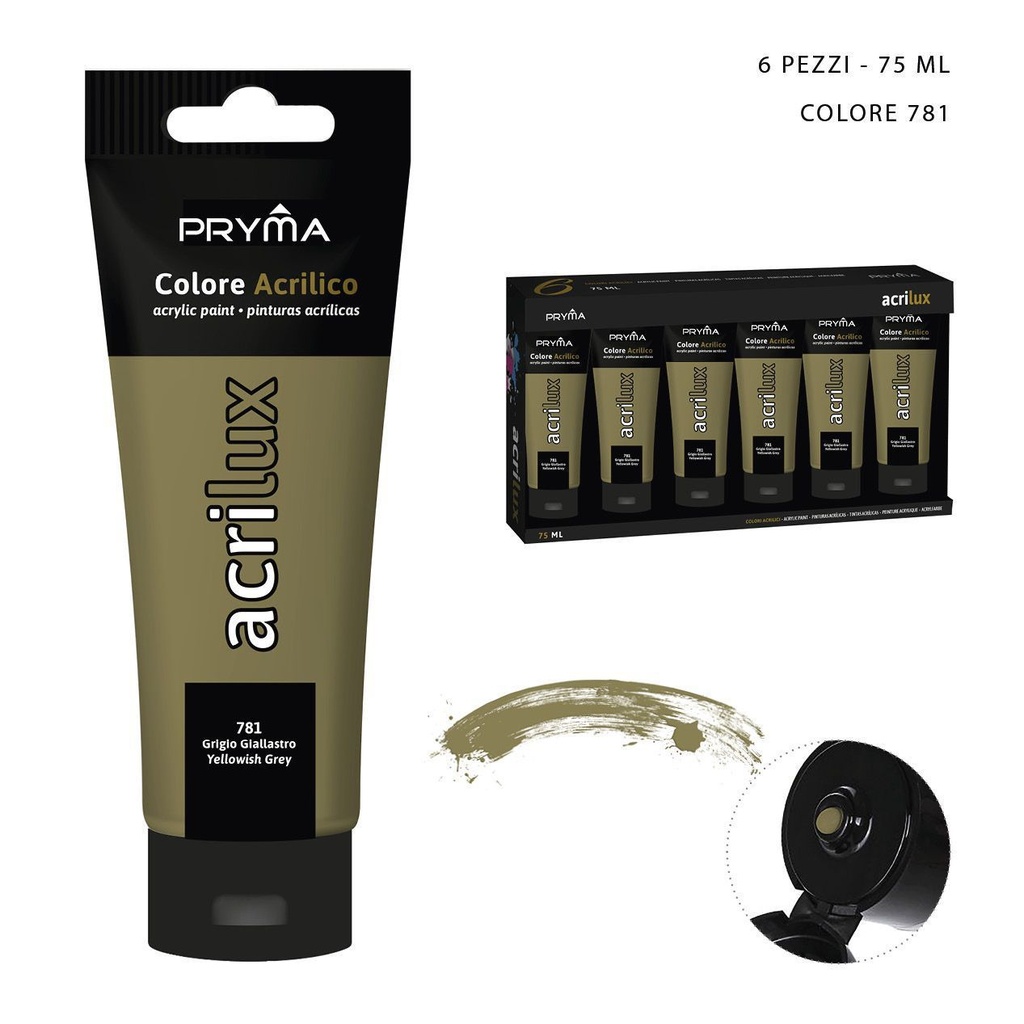 Pintura acrílica 75ML N.781 amarillo gris - Material de arte