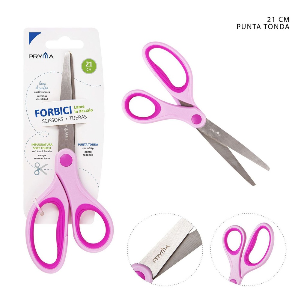 Tijeras soft touch bicolor 21 cm - Accesorios de papelería