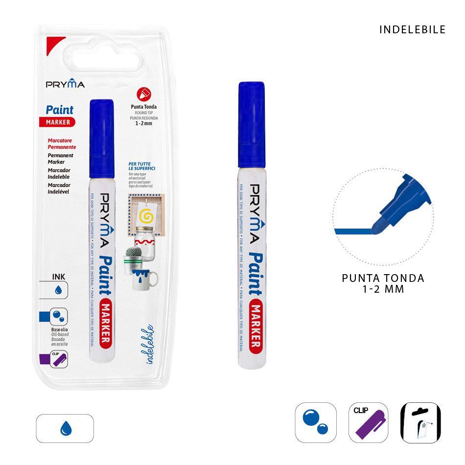 Ratolador redondo de pintura 2mm azul - Herramientas de escritura