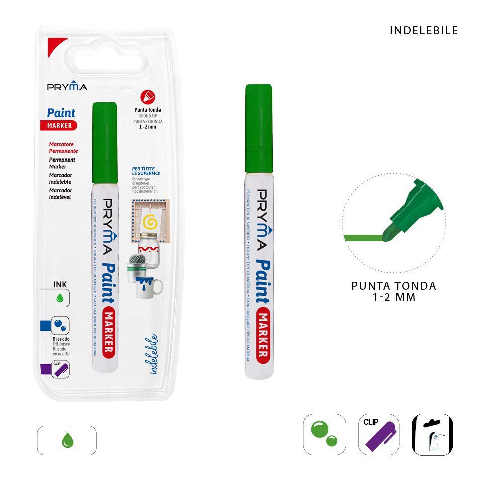 Ratolador redondo de pintura 2mm verde - Herramientas de escritura