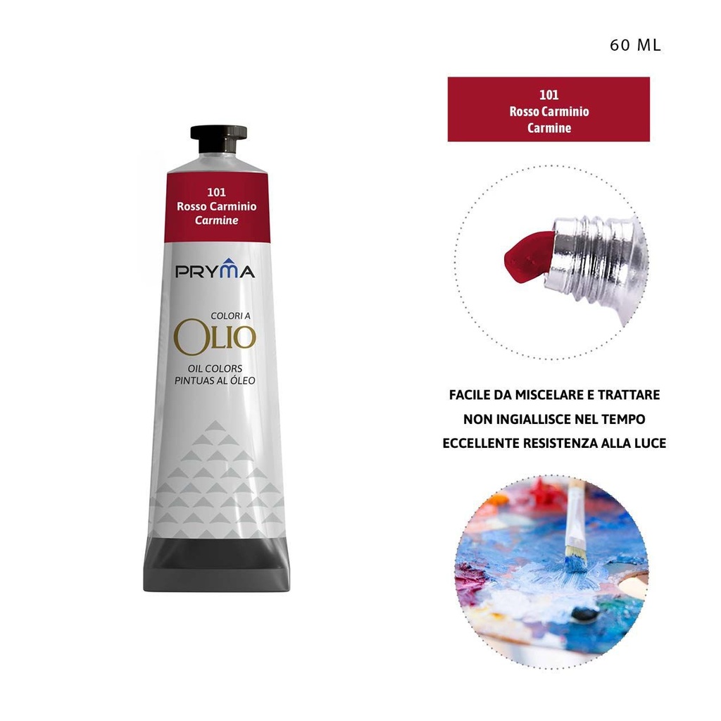 Pintura al óleo 60ml N.101 carmín - Pinturas y arte