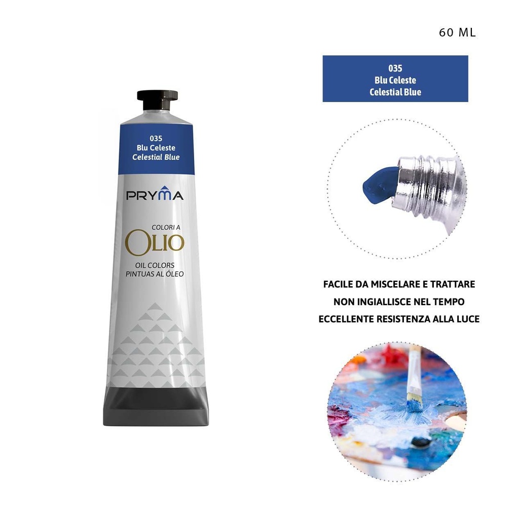 Pintura al óleo 60ml n.035 color celeste para artistas