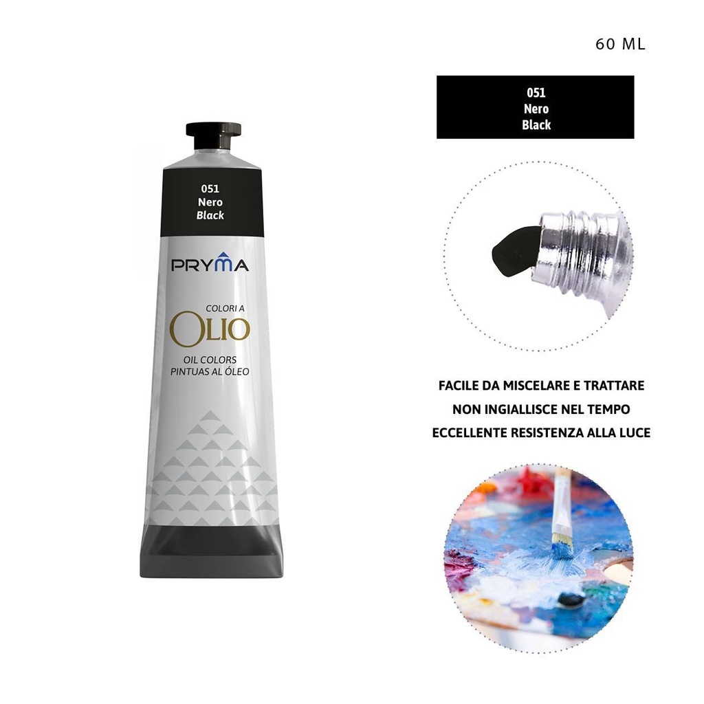 Pintura al óleo 60ml N.051 negro - Pinturas y arte