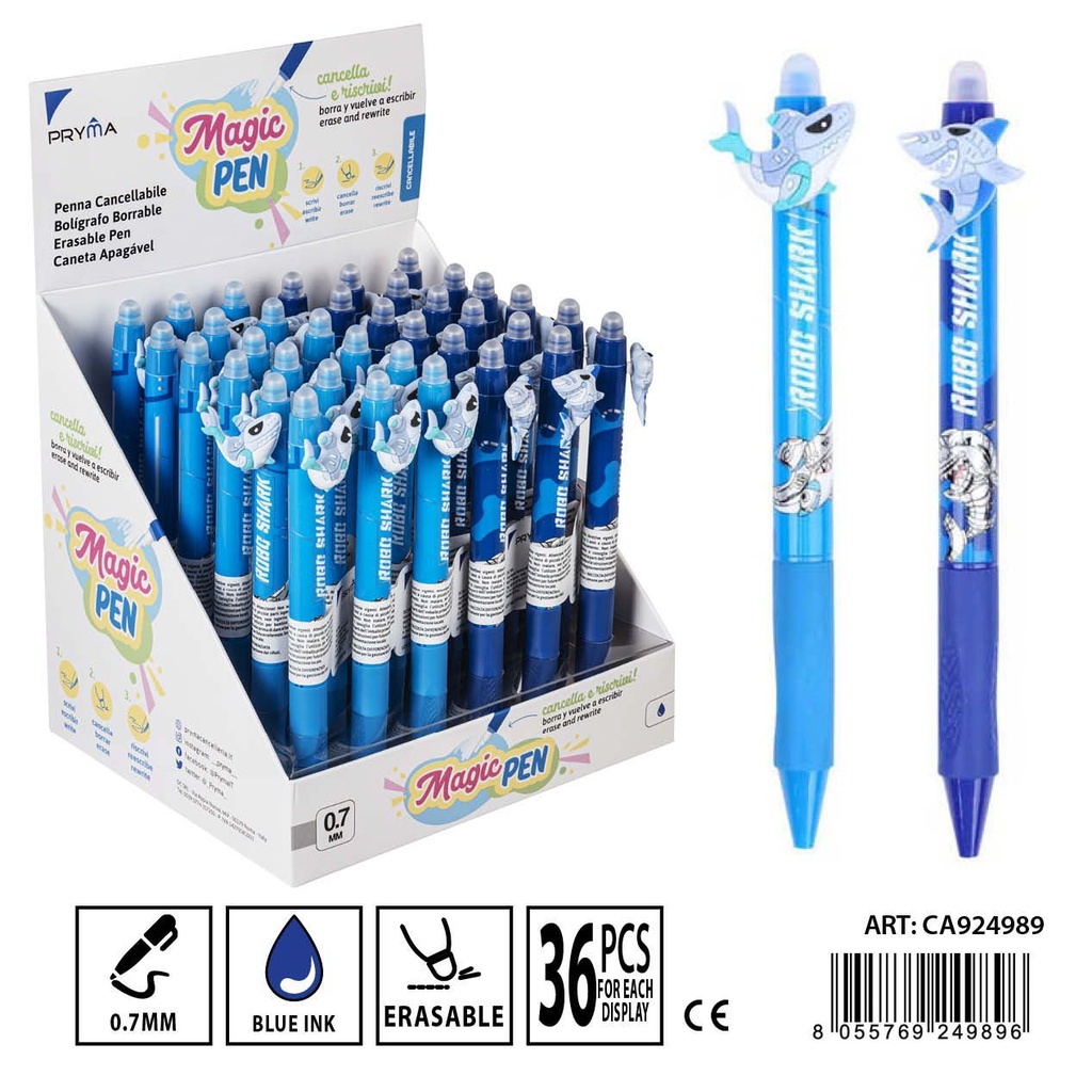 Bolígrafo borrable 0.7 mm tiburón - Herramientas de escritura