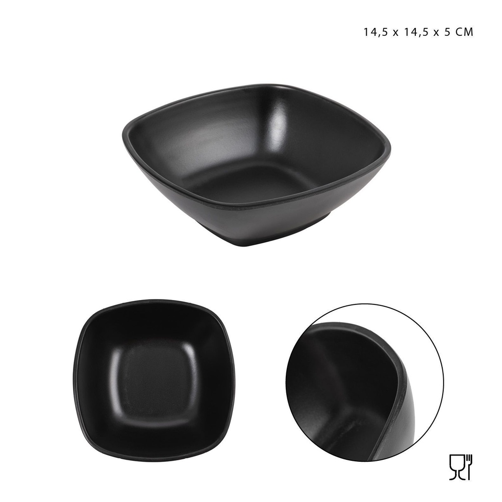 Cuenco melamina cuadrado 14.5X14.5X5 cm - Utensilios de cocina