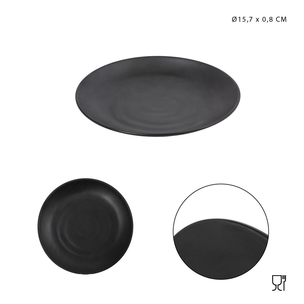 Plato plano melamina 15.7x0.8 cm - Accesorios de cocina
