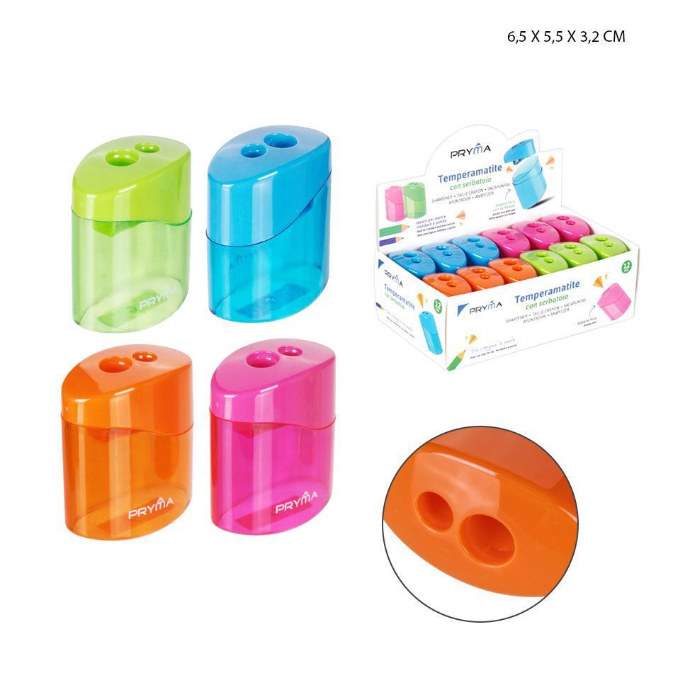 Sacapuntas doble agujero 6x5.5x3 cm - Papelería y útiles escolares