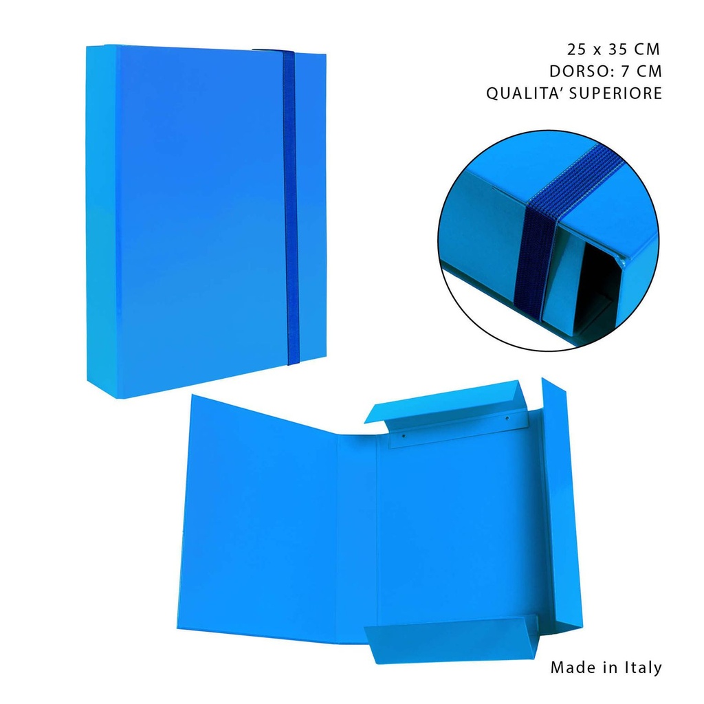 Base plástica con goma elástica D7 25x35 cm color azul claro - Material de oficina