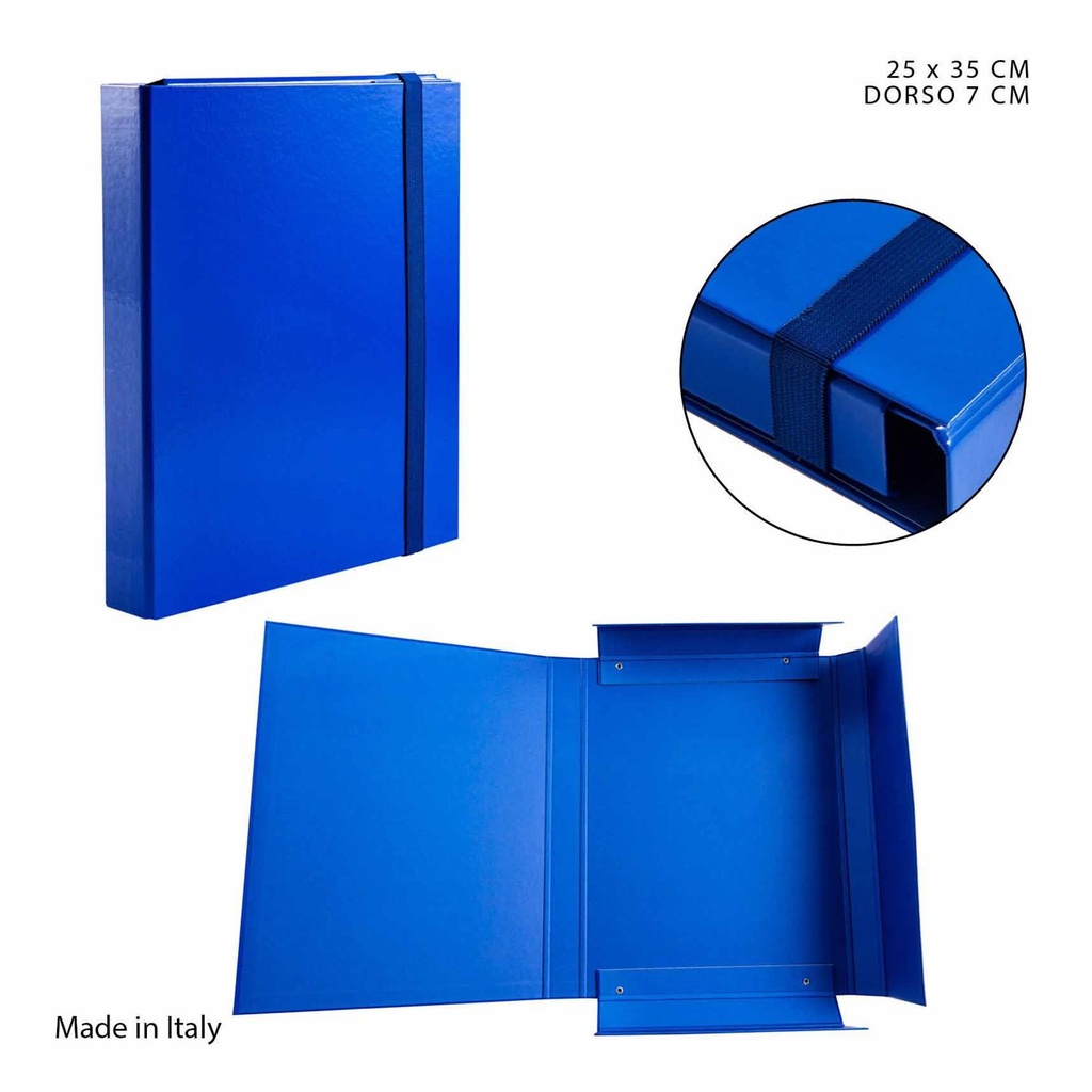 Base plástica con goma plana D7 25x35 cm color azul - Material de oficina