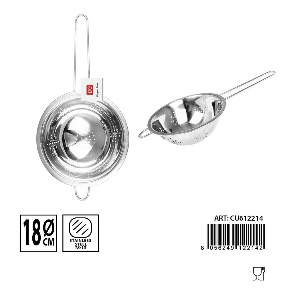 Colador de acero 18 cm - Utensilios de cocina