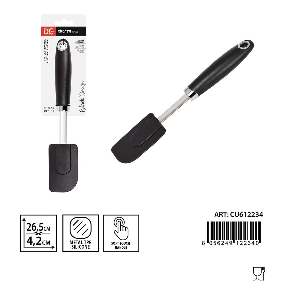 Espátula negra de silicona - Utensilios de cocina