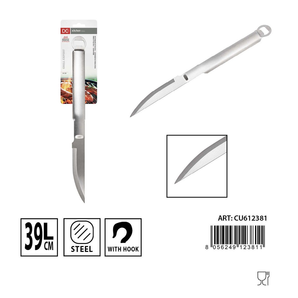 Cuchillo para BBQ de acero inoxidable 39cm - Herramientas de asado