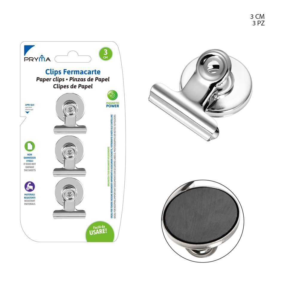 Clip magnético 3CM 3PZ - Accesorios de oficina