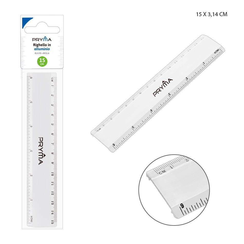 Regla de aluminio 15 cm - Papelería y útiles escolares